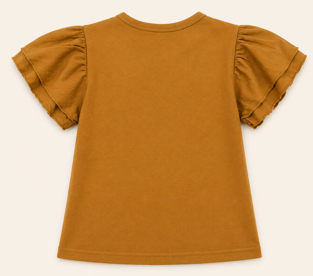 Girls Bow Print Flutter Sleeve T-Shirt