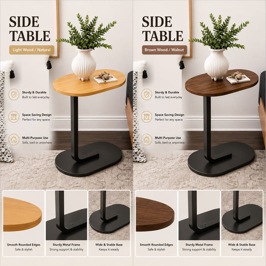 Modern C-Shaped Side Table