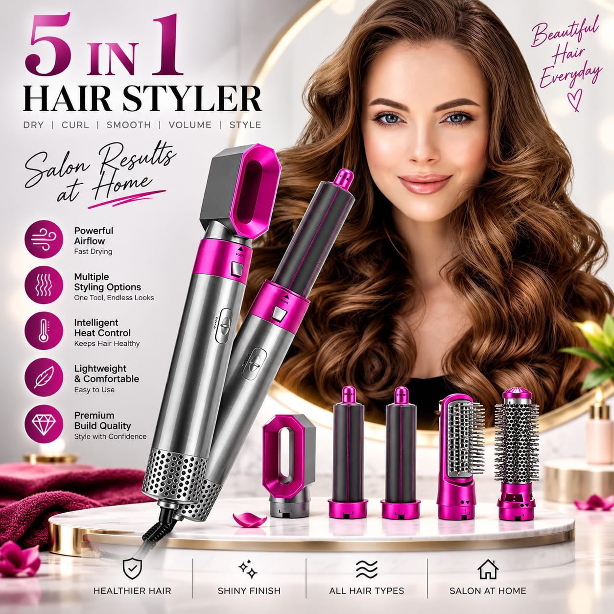 5-in-1 Professional Hair Styler & Dryer